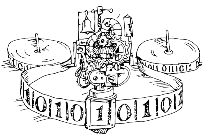 Visual representation of a Turing Machine